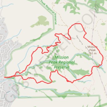 Mission Peak Loop GPS track, route, trail