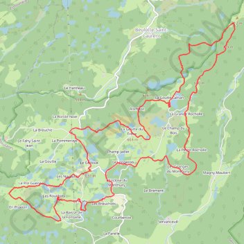 Haut Saône GPS track, route, trail