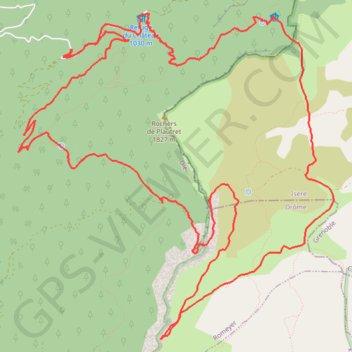Accès à la vire du Rocher des Heures depuis Romeyer GPS track, route, trail