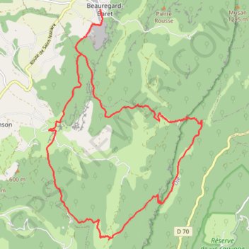 Pas de la Pierre et Pas du Bouvaret - Beauregard Baret GPS track, route, trail