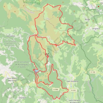 Rando des Hautes Chaumes - Saint-Anthème (Prabouré) GPS track, route, trail