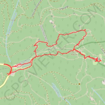 Le hartmanswillerkopf, les tranchées de la grande guerre GPS track, route, trail
