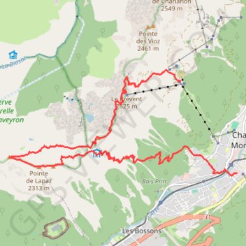 Brévent et environs GPS track, route, trail