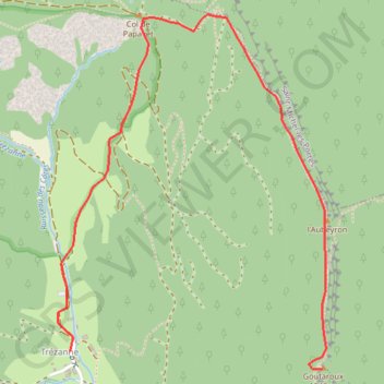Goutaroux depuis trésanne GPS track, route, trail