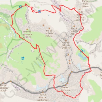 Pic de la Munia GPS track, route, trail