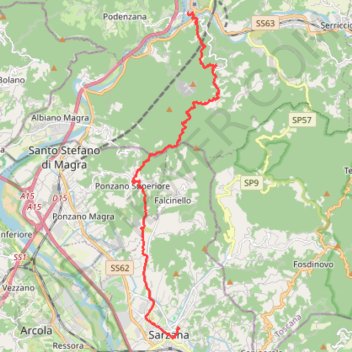 Via Francigena Aulla - Sarzana GPS track, route, trail