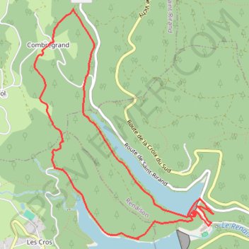 Barrages de Renaison, Lavoine, Combegrand, La Tâche GPS track, route, trail