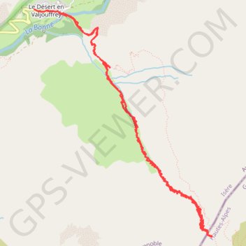 Col de la Vaurze (Valjouffrey) GPS track, route, trail