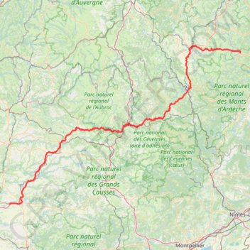 Route Napoléon J4 : Saint Agrève à Marssac-sur-Tarn GPS track, route, trail