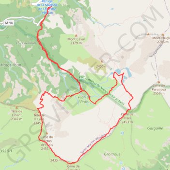 Cime Valette GPS track, route, trail