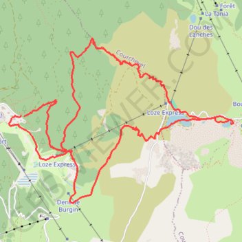 Lac-Bleu depuis Méribel-Altiport GPS track, route, trail