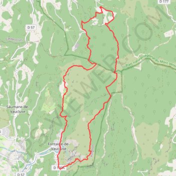 Fontaine-de-Vaucluse GPS track, route, trail