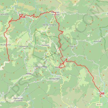 Carcasses - Tuchan (Tour des châteaux du Pays Cathare) GPS track, route, trail