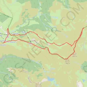 Pic de Barran, pic du Mont, Soum 2045 depuis Tramassel (RKT) GPS track, route, trail