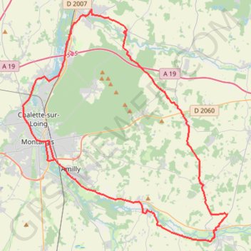 Montargis - Ferrières - Châteaurenard GPS track, route, trail