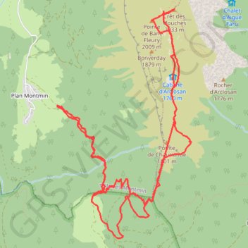 Crêt des Mouches depuis Plan Montmin (Aravis) GPS track, route, trail