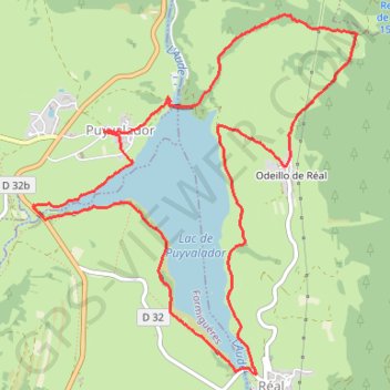 Pyrénées - Puyvalador - Plan d'eau GPS track, route, trail