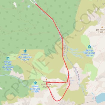 Petite Lance de Domène GPS track, route, trail