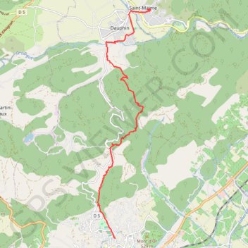 Manosque - Saint-Maime GPS track, route, trail