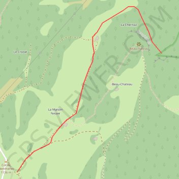 Falaise de Beauchâteau GPS track, route, trail