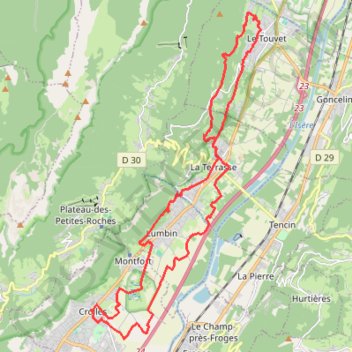 Château du Touvet - Crolles GPS track, route, trail