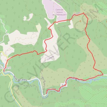 Châteauvert - Vallon de Sourn GPS track, route, trail