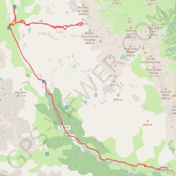 Rocher Grande Tempête GPS track, route, trail