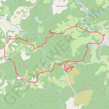 Tarnac - circuit 3 Histoire et patrimoine GPS track, route, trail