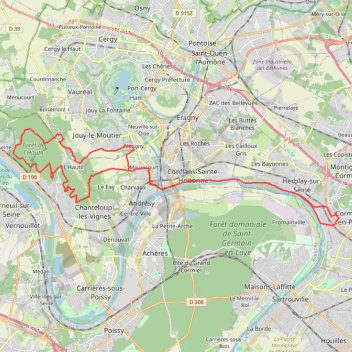 Bois de l'Hautil - Cormeilles-en-Parisis GPS track, route, trail