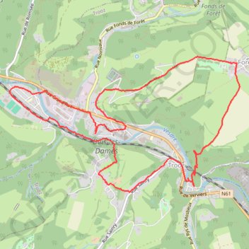 Marche à Trooz GPS track, route, trail