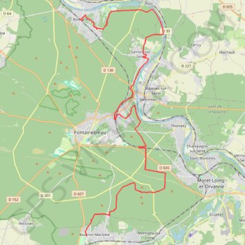 Tour du Massif de Fontainebleau - partie est GPS track, route, trail