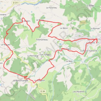 Rontalon (69) GPS track, route, trail