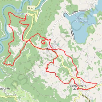Saint Amans Des Cots : Montézic Vallée De La Truyère GPS track, route, trail