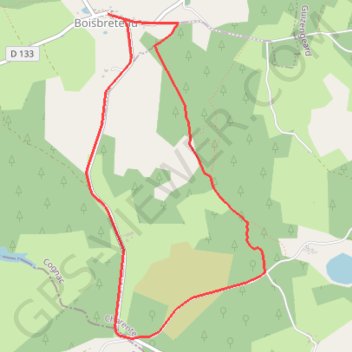 Le circuit des cervidés - Boisbreteau GPS track, route, trail