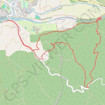 Gréoux les Bains - L'ubac du Verdon GPS track, route, trail
