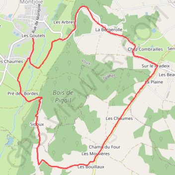 Rando montjoie GPS track, route, trail