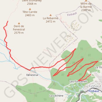 Col de Fénestral GPS track, route, trail