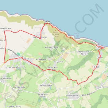 Autour de Gréville-Hague GPS track, route, trail