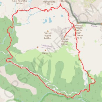 Cime de Rogué par le Valllon des Naucettes GPS track, route, trail