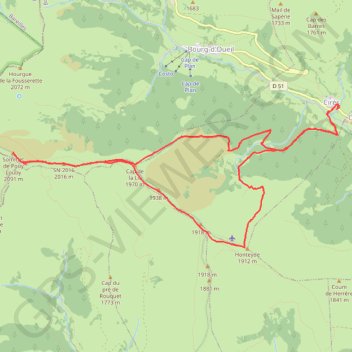 Sommet du Pouy-Louby - Vallée d'Oueil GPS track, route, trail