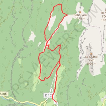 Projet coil Ruchère variante GPS track, route, trail