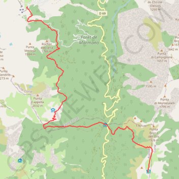 GR20 Capanelle - Prati GPS track, route, trail