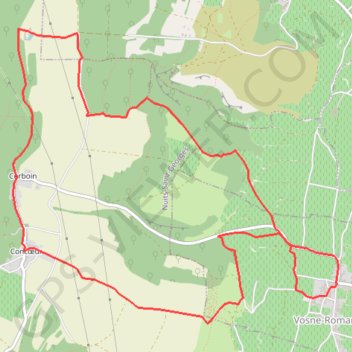 De Vosne à Concoeur GPS track, route, trail