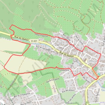 Marche populaire Uffholtz GPS track, route, trail