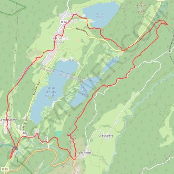 Tour des 4 Lacs à Ilay GPS track, route, trail