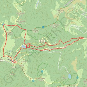 Le Markstein GPS track, route, trail