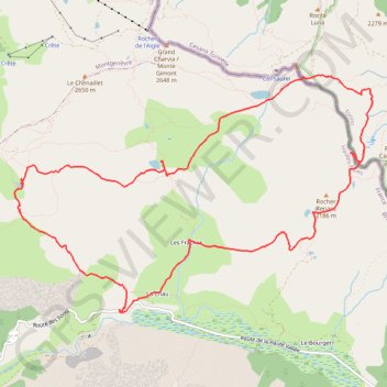 Cervières - Circuit des lacs GPS track, route, trail