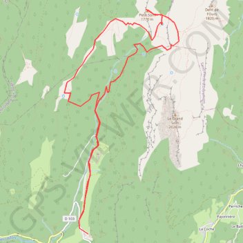 Projet Raquette Bovinant Petit Som GPS track, route, trail