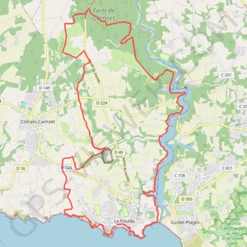 Le-Pouldu GPS track, route, trail