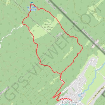Chaux Sèche - Bois-d'Amont GPS track, route, trail